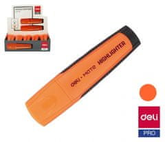 Deli stationery Zvýrazňovač DELI EU35060 oranžový plochý (8552)