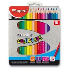Maped Pastelky Color Peps Metal Box 18 barev