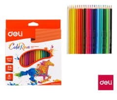 Deli stationery Pastelky DELI trojhranné ColoRun bezdřevé 24 barev EC00120