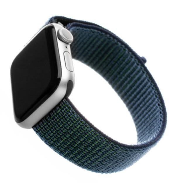 FIXED Nylonový řemínek Nylon Strap pro Apple Watch 44mm/ Watch 42mm, temně modrý FIXNST-434-DBL