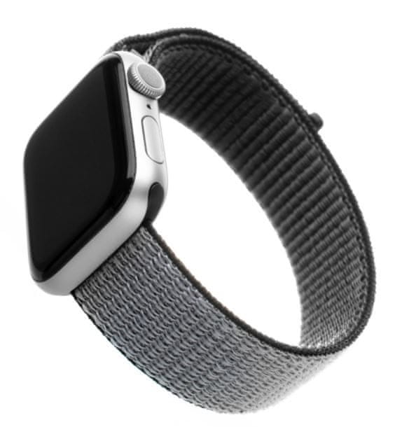 FIXED Nylonový řemínek Nylon Strap pro Apple Watch 44mm/ Watch 42mm, šedý FIXNST-434-GRGR