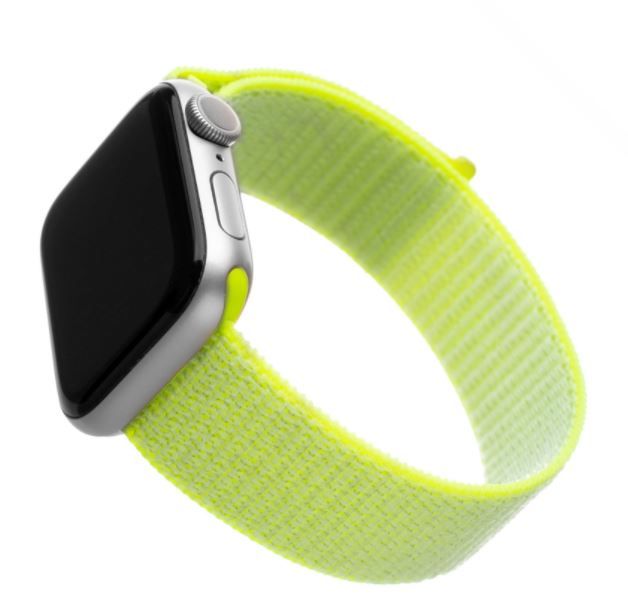 FIXED Nylonový řemínek Nylon Strap pro Apple Watch 44mm/ Watch 42mm, limetkový FIXNST-434-LI