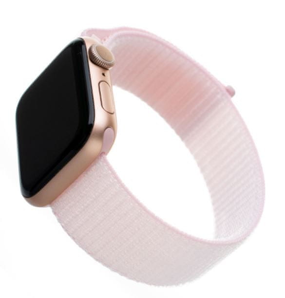 FIXED Nylonový řemínek Nylon Strap pro Apple Watch 44mm/ Watch 42mm, růžový FIXNST-434-PI