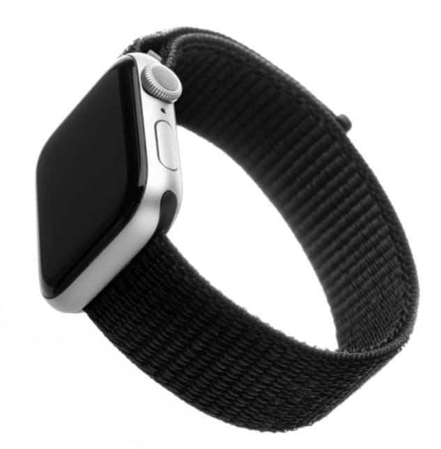 FIXED Nylonový řemínek Nylon Strap pro Apple Watch 40mm/ Watch 38mm, černý FIXNST-436-BK