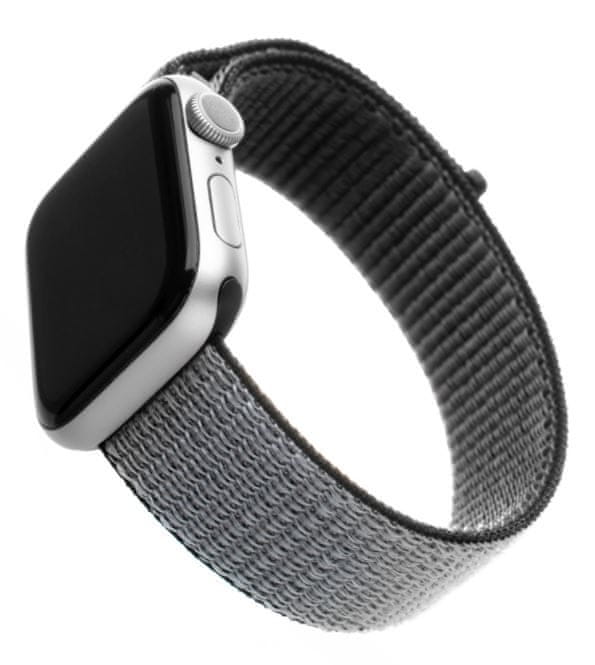 FIXED Nylonový řemínek Nylon Strap pro Apple Watch 40mm/ Watch 38mm, šedý FIXNST-436-GRGR