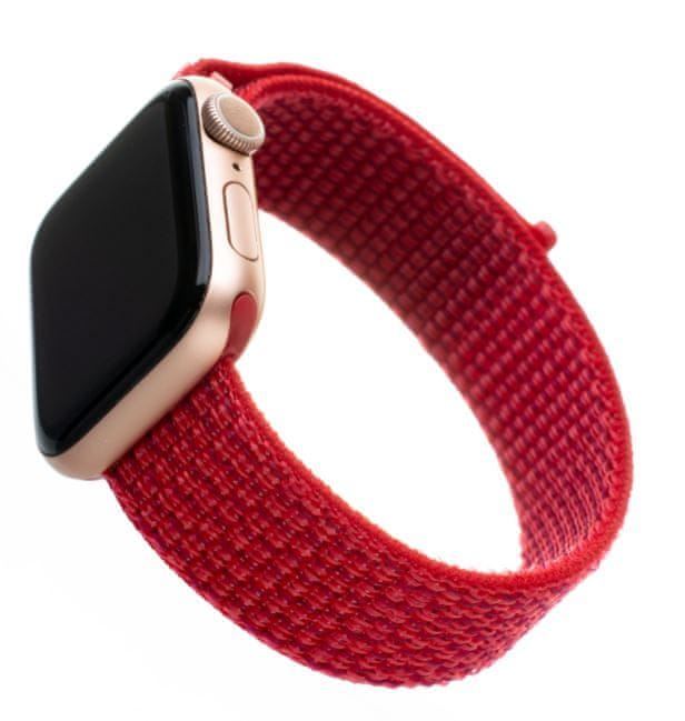 FIXED Nylonový řemínek Nylon Strap pro Apple Watch 40mm/ Watch 38mm, červený FIXNST-436-RD