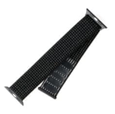FIXED Nylonový řemínek Nylon Strap pro Apple Watch 40mm/ Watch 38mm, reflexně černý FIXNST-436-REBK