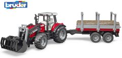 Bruder 2046 Farmer Massey Ferguson traktor s vlekem