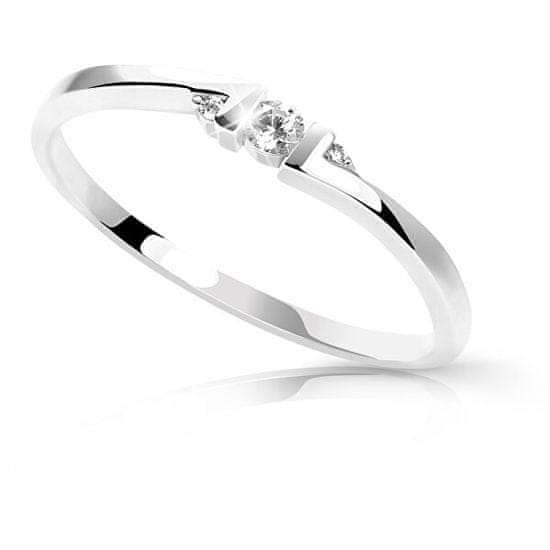 Cutie Diamonds Minimalistický prsten z bílého zlata s brilianty DZ6714-3053-00-X-2