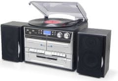 Soundmaster MCD5550SW, retro Hi-Fi systém s DAB+, černá/stříbrná