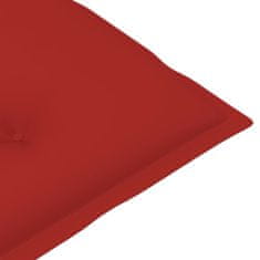 Greatstore Podušky na zahradní židle 6 ks červené 120 x 50 x 7 cm