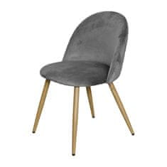 IDEA nábytek Jídelní židle LAMBDA šedý samet