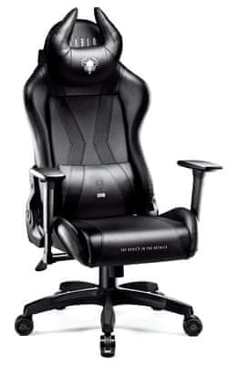 Diablo-Chairs X-Horn 2.0, dětská, černá (5902560336979) sportovní vzhled ergonomický komfort koženkové čalounění paměťová pěna