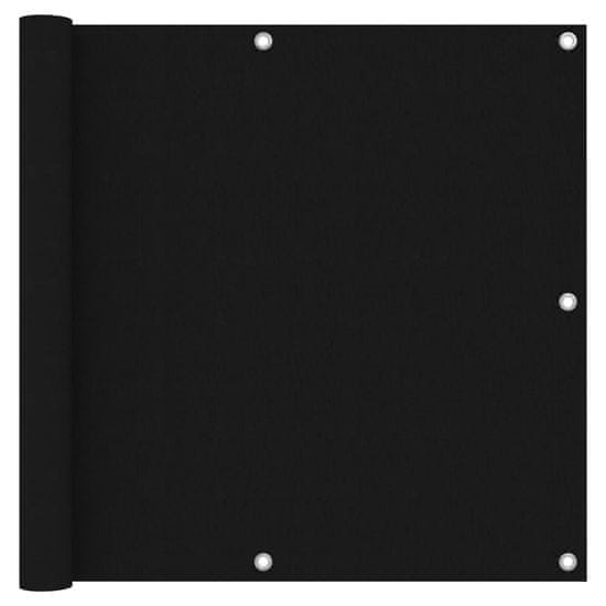 Vidaxl Balkónová zástěna černá 90 x 500 cm oxfordská látka