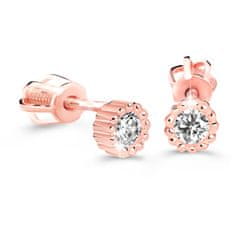 Cutie Diamonds Minimalistické náušnice pecky z růžového zlata s brilianty DZ60236-30-00-X-4