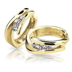 Cutie Diamonds Půvabné kruhové náušnice ze žlutého zlata s brilianty DZ6433-1794-80-00-X-1