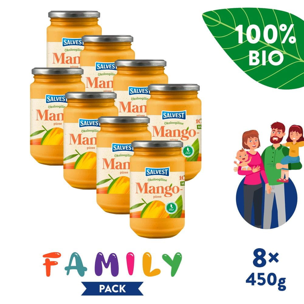 Salvest Family BIO Mango 100% 8x (450 g)
