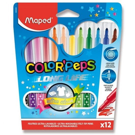 Maped Fixy Color Peps Long Life 12 barev