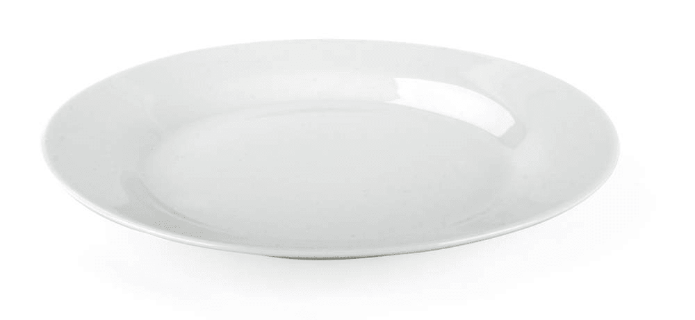 Sada mělkých porcelánových talířů BASIC 24 cm 6 ks bílá