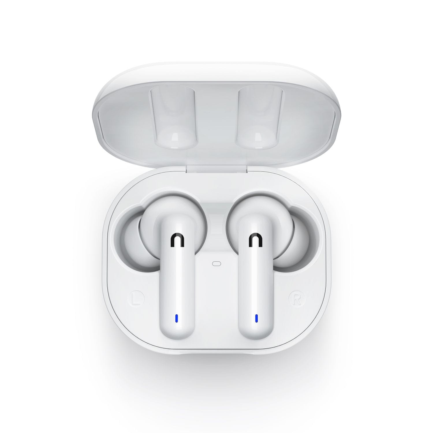  Bluetooth 5.0 sluchátka niceboy hive pin nabíjecí box celkem 18 h provozu na nabití 4 h provozu ipx4 odolnost vodě dotykové ovládání na sluchátkách podpora hlasových asistentů handsfree mikrofon 