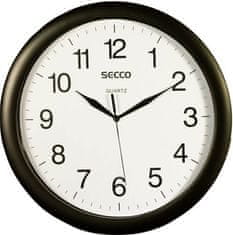 Secco Nástěnné hodiny, černé, 33 cm
