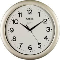Secco Nástěnné hodiny "Sweep Second", rám - imitace dřeva, 28,5 cm