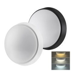 Solight Solight LED venkovní osvětlení s nastavitelnou CCT, 12W, 900lm, 22cm, 2v1 - bílý a černý kryt WO778
