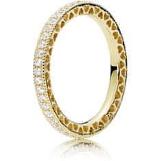 Pandora Třpytivý pozlacený prsten Shine 168655C01 (Obvod 58 mm)