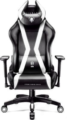 Diablo-Chairs X-Horn 2.0, dětská, černá/bílá (5902560336917) herní ergonomická židle hybridní 3D nastavitelné područky