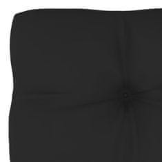 Greatstore Poduška na pohovku z palet černá 80 x 40 x 12 cm