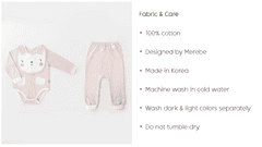 Merebe RABBIT SET Body a kalhoty s dlouhým rukávem pro jaro / podzim, velikost 80