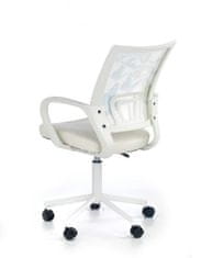Halmar Dětská židle na kolečkách s područkami Ibis - bílá / vzor motýli