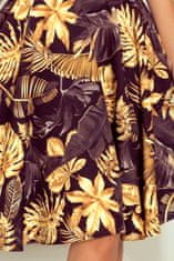Numoco Dámské šaty s výstřihem Raeburn zlatá XL