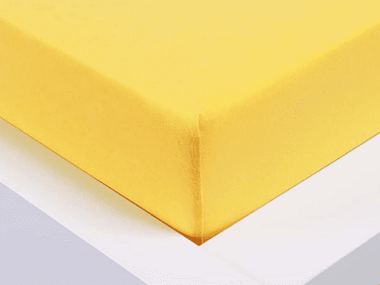 Alum online Jersey prostěradlo Exclusive jednolůžko - žlutá 90x200 cm