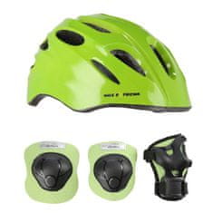 Nils Extreme helma s chrániči MTW01+H210 zelená velikost XS