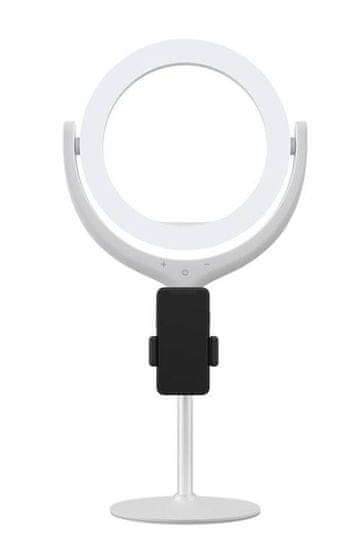 Devia Univerzální selfie stojan se světelným prstencem 8″ (20,32 cm) bílý BRA010205