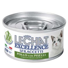 Monge LECHAT EXCELLENCE FLAKES kompletní krmivo pro dospělé kočky -kuřecí maso s hráškem 80g