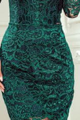 Numoco Dámské krajkové šaty Escoved zelená M