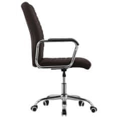 Greatstore Otočná kancelářská židle hnědá textil