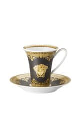 Rosenthal Versace ROSENTHAL VERSACE I LOVE BAROQUE NERO Kávový šálek s podšálkem