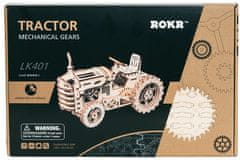 Robotime Robotime 3D dřevěné mechanické puzzle Traktor 135 dílků