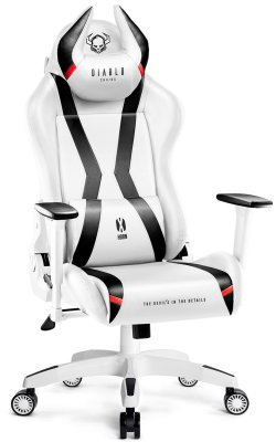 Diablo-Chairs X-Horn 2.0, XL, bílá/černá (5902560337860) sportovní vzhled ergonomický komfort koženkové čalounění paměťová pěna