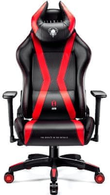 Diablo-Chairs X-Horn 2.0, XL, černá/červená (5902560336887) herní ergonomická židle hybridní 3D nastavitelné područky výška od 170 cm