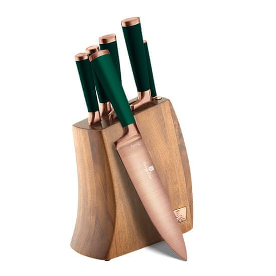 Berlingerhaus Sada nožů v dřevěném bloku Emerald Collection 7 ks