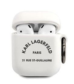 Karl Lagerfeld Rue St Guillaume Pouzdro pro Airpods 1/2 White KLACA2SILRSGWH