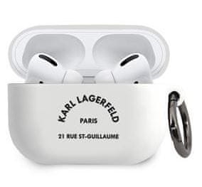 Karl Lagerfeld Rue St Guillaume Pouzdro pro Airpods Pro White KLACAPSILRSGWH
