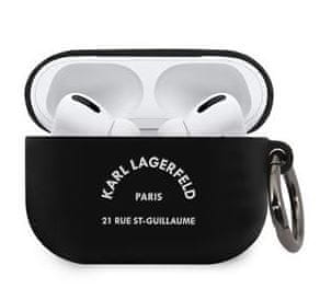 Karl Lagerfeld Rue St Guillaume Pouzdro pro Airpods Pro Black KLACAPSILRSGBK
