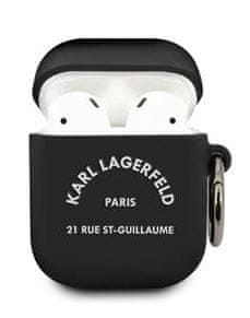 Karl Lagerfeld Rue St Guillaume Pouzdro pro Airpods 1/2 Black KLACA2SILRSGBK