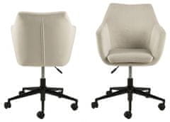 Design Scandinavia Kancelářská židle Nora, tkanina, písková