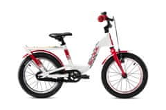 S'COOL Dětské kolo niXe EVO 16 bílo / červené (od 110 cm)